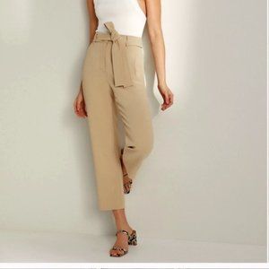 Wilfred Tie Waist Wide Leg Pants - Size 10 in Beige - NWT